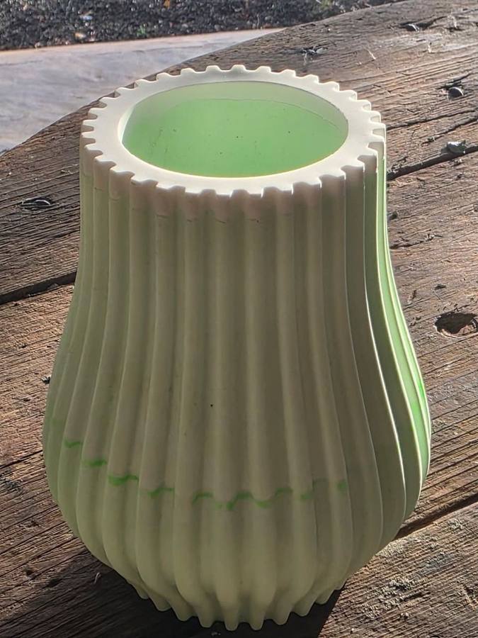 Ribbed Fluted Vase by Klassiq Resin