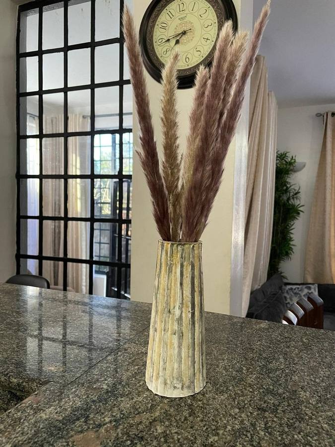 Tall Ribbed Vase by Klassiq Resin photo 4