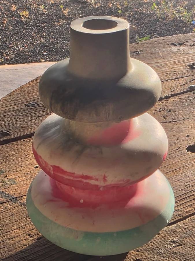 White Bubble Vase by Klassiq Resin photo 2